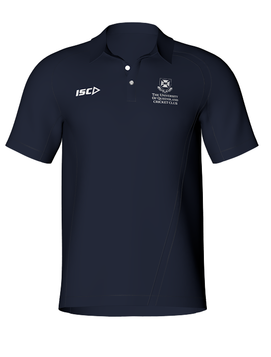 Club Polo Shirt Navy - UQ Cricket Club